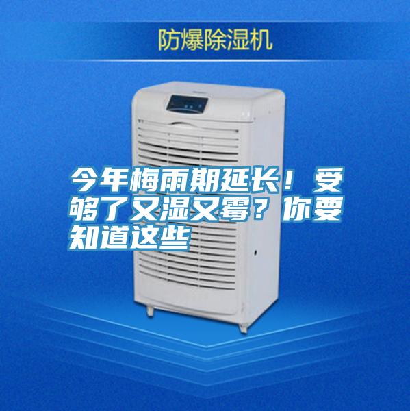 今年梅雨期延長(zhǎng)!受夠了又濕又霉?你要知道這些