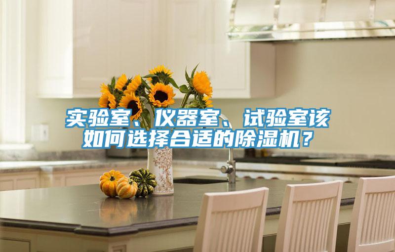 實驗室、儀器室、試驗室該如何選擇合適的除濕機？
