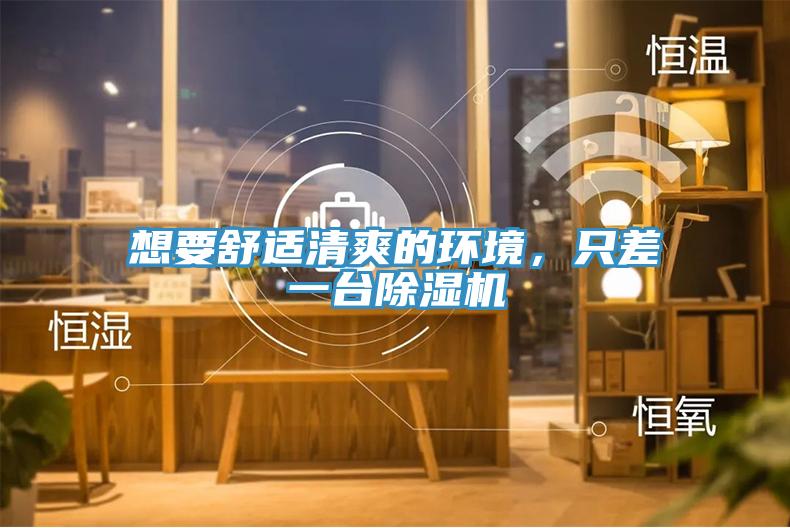 想要舒適清爽的環境，只差一臺除濕機