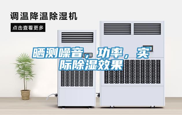 曬測噪音,功率,實際除濕效果