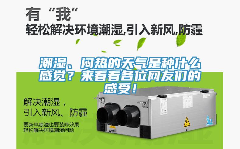 潮濕、悶熱的天氣是種什么感覺？來看看各位網友們的感受！