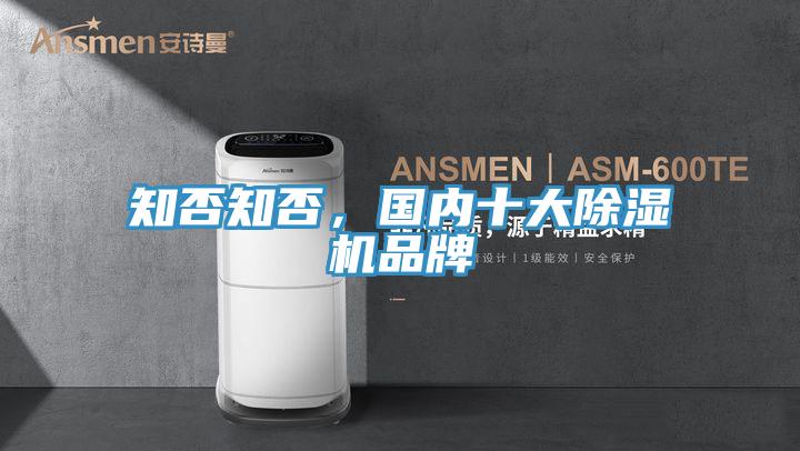 知否知否,國內十大除濕機品牌