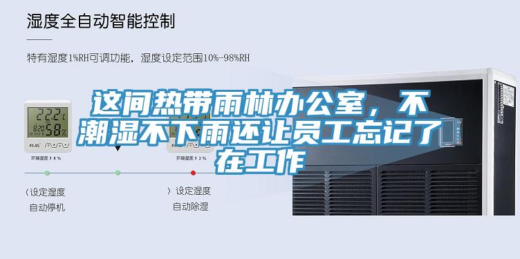 這間熱帶雨林辦公室，不潮濕不下雨還讓員工忘記了在工作