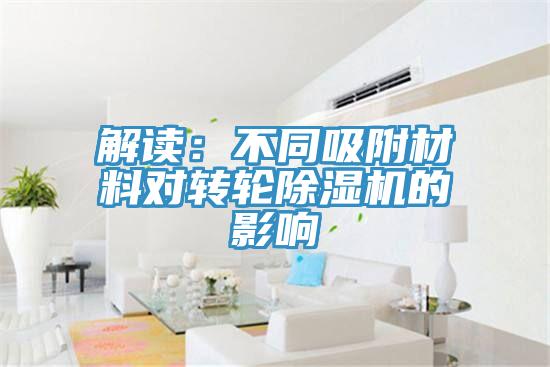 解讀：不同吸附材料對轉輪除濕機的影響