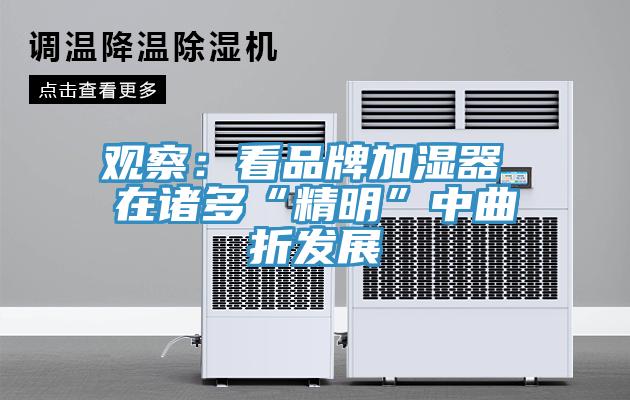 觀察：看品牌加濕器 在諸多“精明”中曲折發展