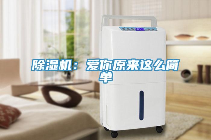 除濕機：愛你原來這么簡單