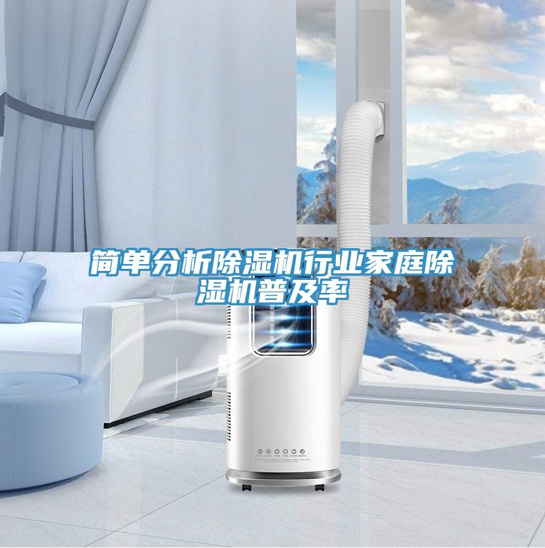 簡單分析除濕機行業家庭除濕機普及率