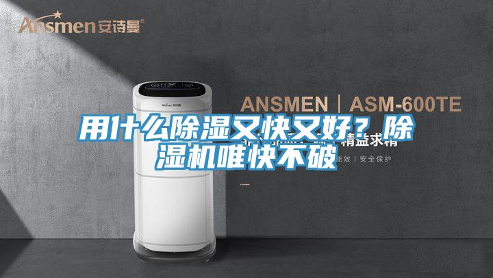 用什么除濕又快又好？除濕機唯快不破