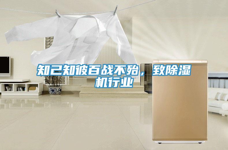 知己知彼百戰不殆,致除濕機行業