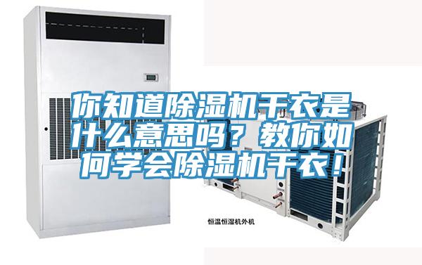 你知道除濕機干衣是什么意思嗎？教你如何學會除濕機干衣！