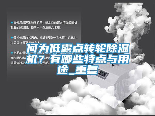 何為低露點轉輪除濕機?有哪些特點與用途_重復