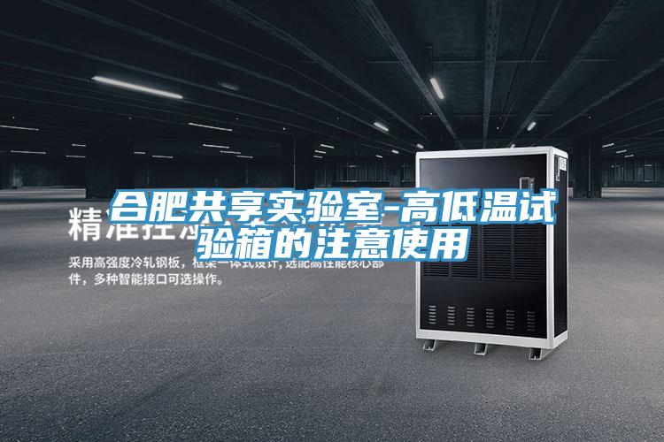 合肥共享實驗室-高低溫試驗箱的注意使用