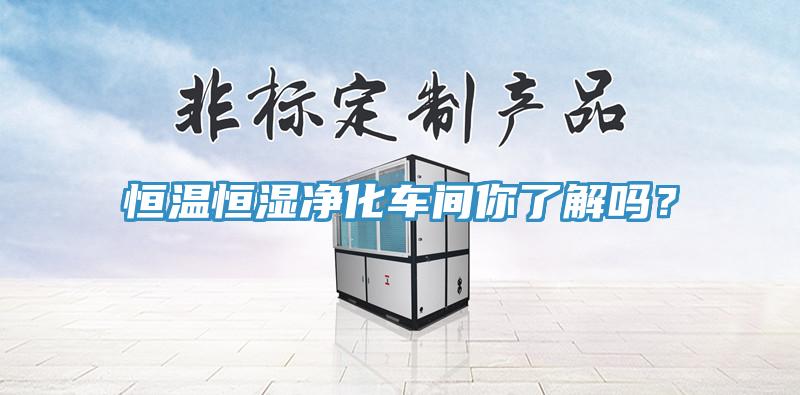 恒溫恒濕凈化車間你了解嗎?