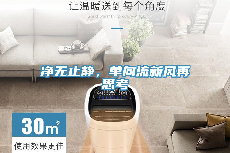 凈無止靜，單向流新風再思考