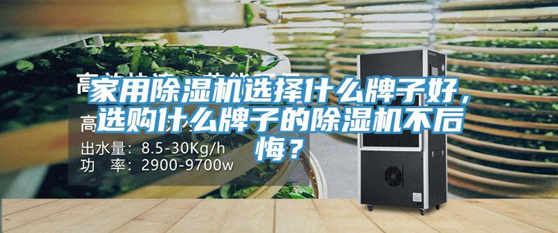 家用除濕機選擇什么牌子好，選購什么牌子的除濕機不后悔？