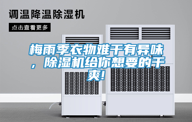 梅雨季衣物難干有異味，除濕機(jī)給你想要的干爽!