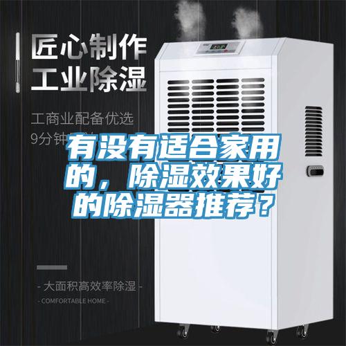 有沒有適合家用的，除濕效果好的除濕器推薦？