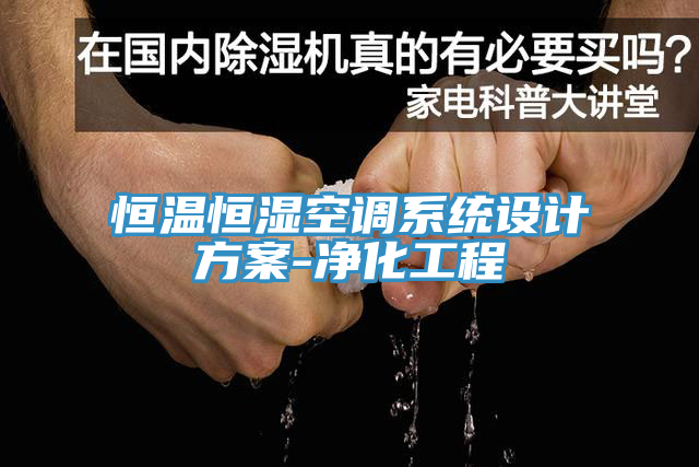 恒溫恒濕空調系統設計方案-凈化工程