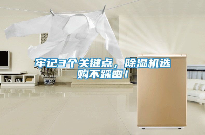 牢記3個關(guān)鍵點，除濕機選購不踩雷！