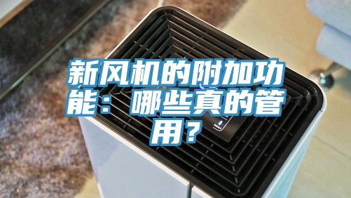 新風機的附加功能:哪些真的管用?