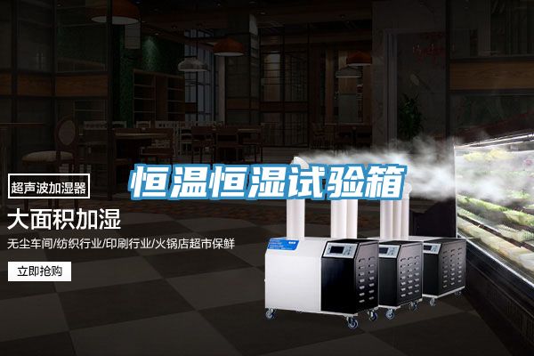 恒溫恒濕試驗箱