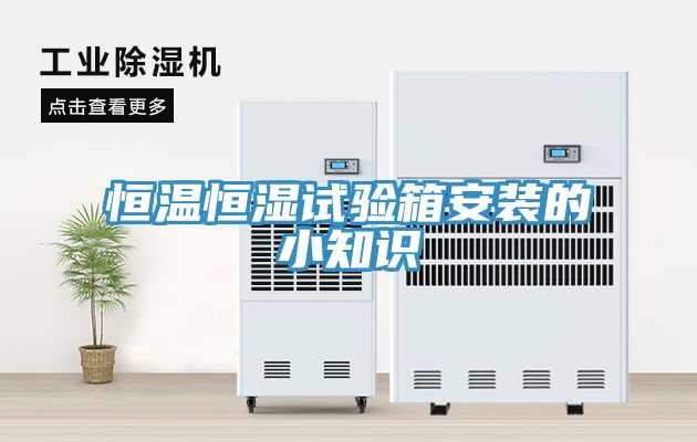 恒溫恒濕試驗(yàn)箱安裝的小知識(shí)