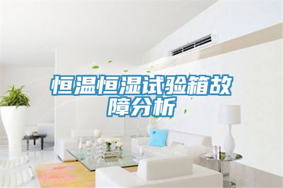 恒溫恒濕試驗箱故障分析