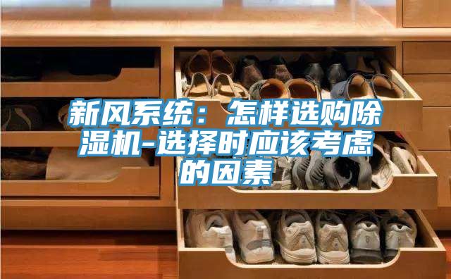 新風(fēng)系統(tǒng)：怎樣選購除濕機(jī)-選擇時應(yīng)該考慮的因素