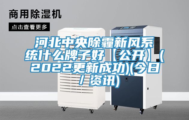 河北中央除霾新風系統什么牌子好【公開】(2022更新成功)(今日/資訊)