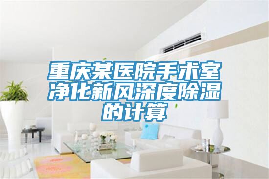 重慶某醫院手術室凈化新風深度除濕的計算