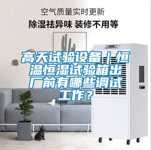 高天試驗(yàn)設(shè)備｜恒溫恒濕試驗(yàn)箱出廠前有哪些調(diào)試工作？