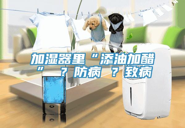 加濕器里“添油加醋” ？防病 ？致病